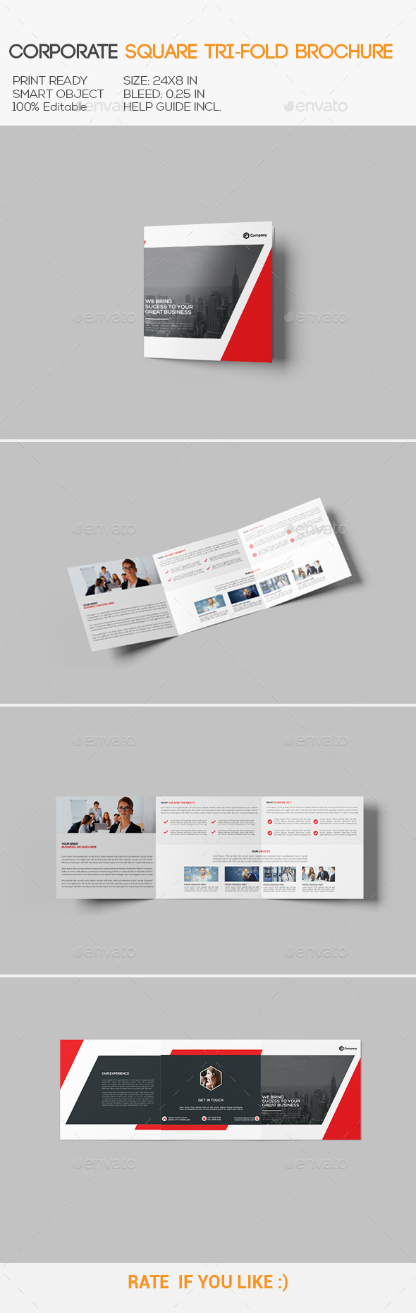 Square Corporate Tri-Fold Brochure - Corporate Brochures