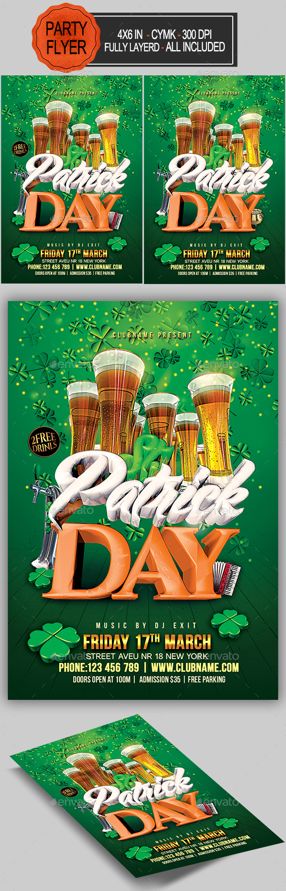 St Patricks Day Flyer - Holidays Events