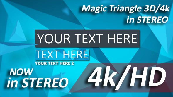 Magic Triangles 3D4k - VideoHive 18765874