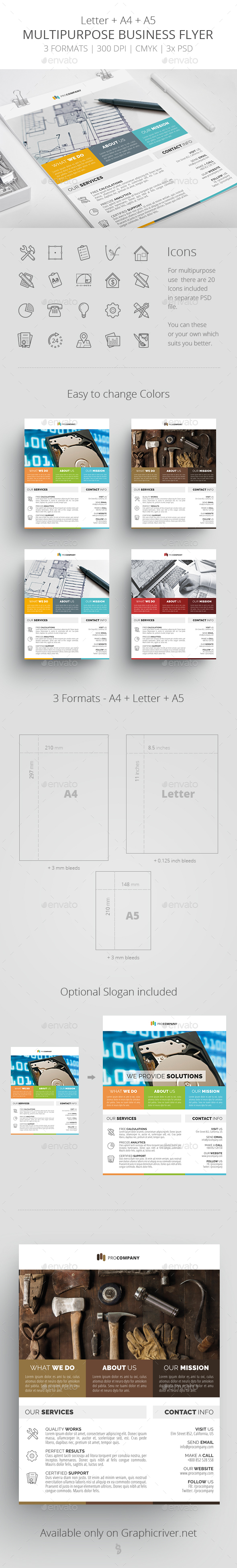 Multipurpose Business Flyer Template 3 - Corporate Flyers