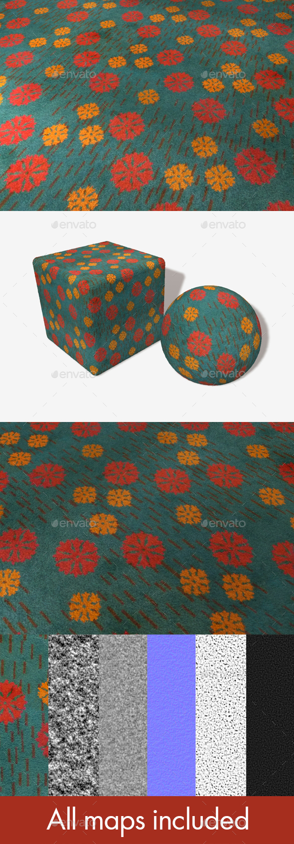 Floral Carpet Seamless - 3Docean 19440574