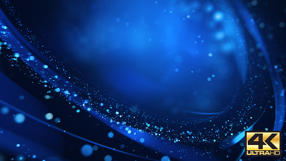 Blue Particles Background 4K