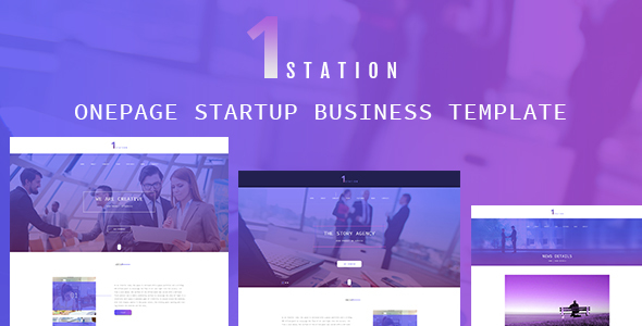 1STATION- One Page - ThemeForest 19388461