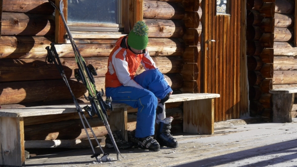 Young Woman Ready for Skiing