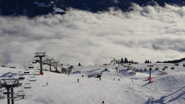 Skiing Above the Clouds