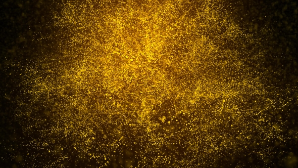 Golden Energy Particles Background