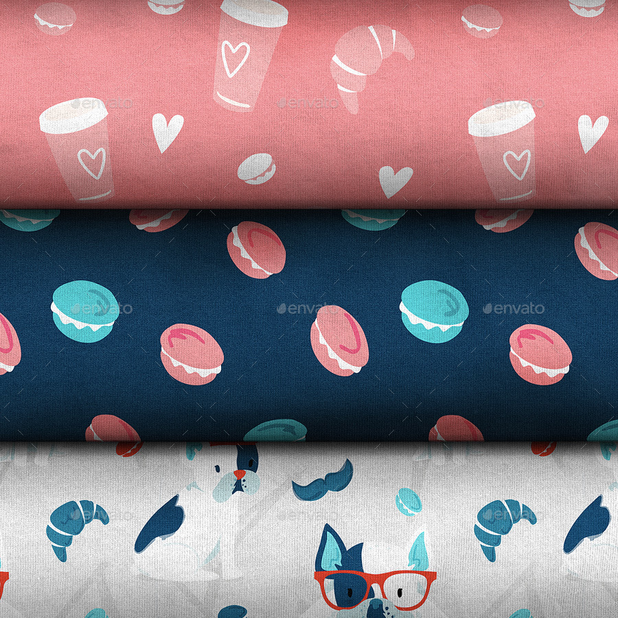 Download Pattern Design Collection Fabric Stack Mock-up by ejanas ...