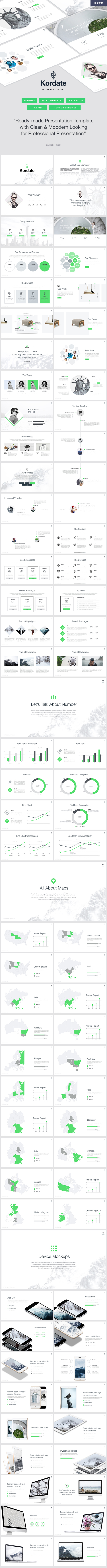 Kordate - Modern and Professional Powerpoint Template - PowerPoint Templates Presentation Templates