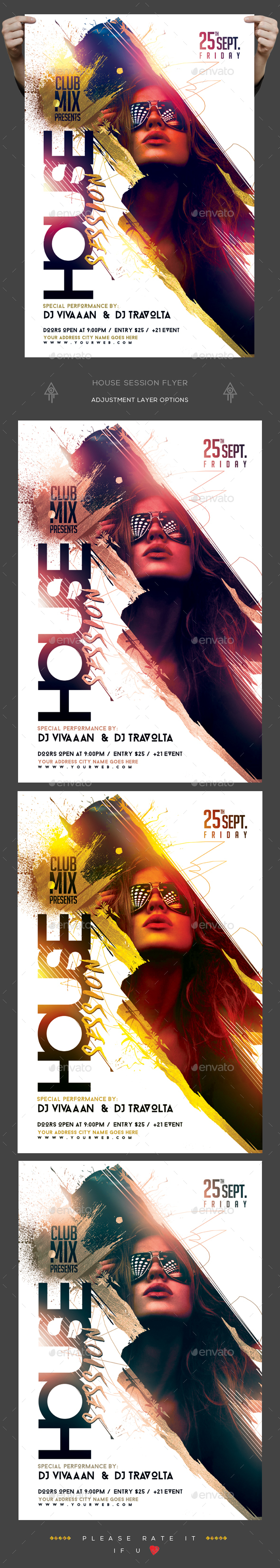 House Session Flyer - Clubs & Parties Events