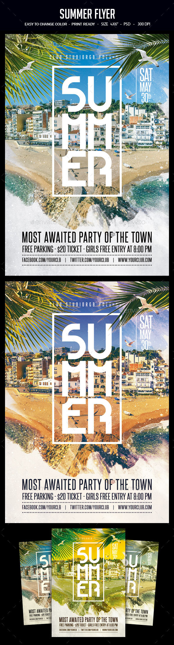 Summer Flyer - Clubs & Parties Events
