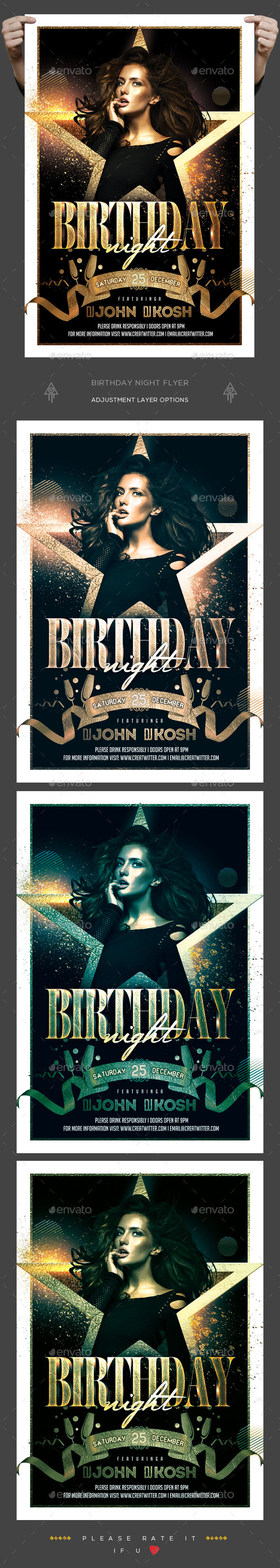 Birthday Night Party Flyer - Clubs & Parties Events