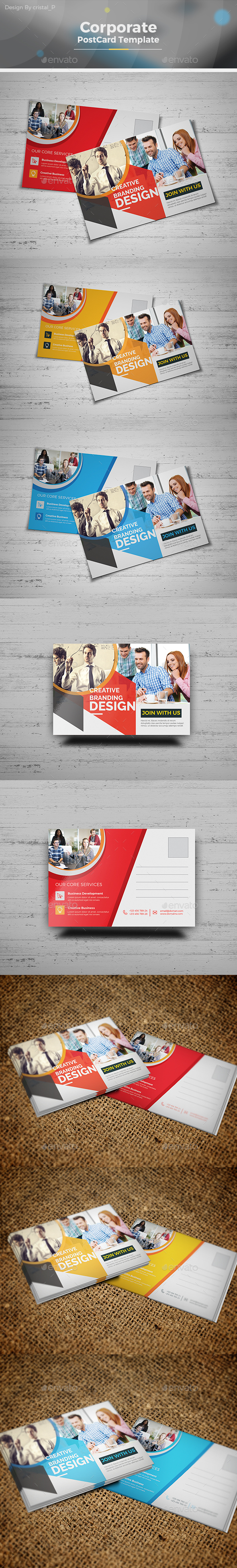 Corporate Post Card - Cards & Invites Print Templates