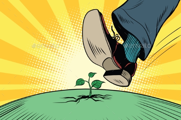 The Human Foot Comes To Green Sprout, Ecology and - Miscellaneous Conceptual