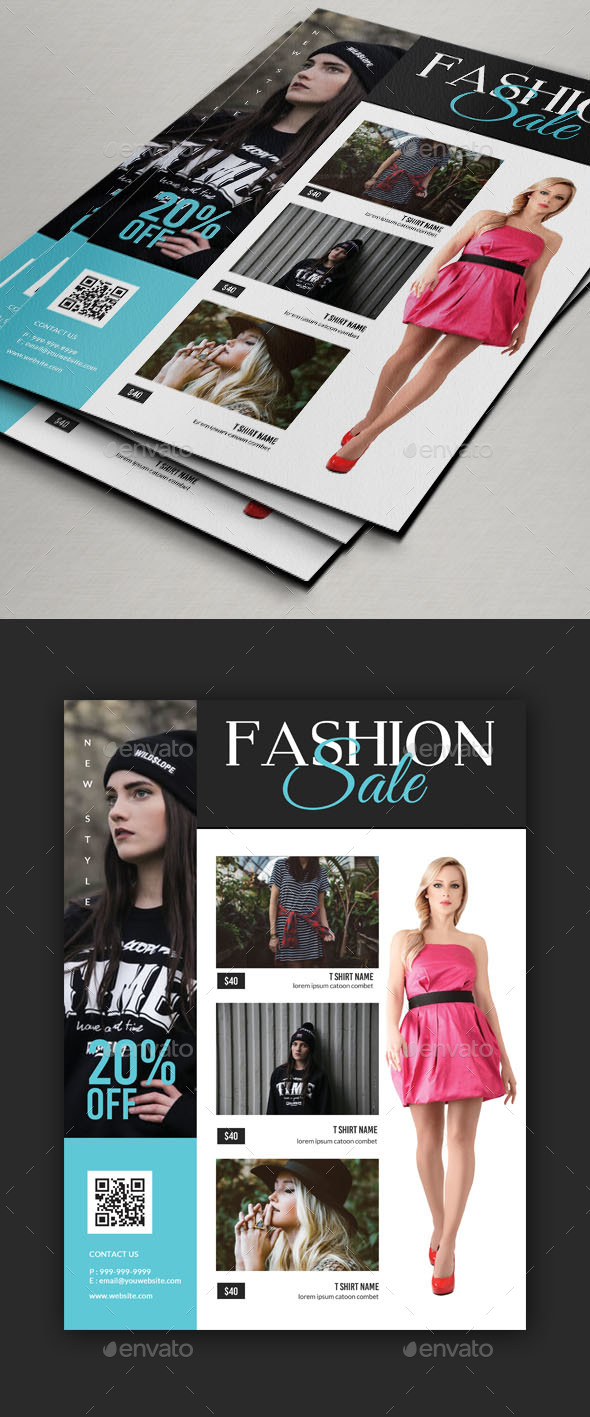 Fashion Ad Magazine or Flyer Template - Commerce Flyers