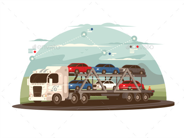 Transportation of Cars - Man-made Objects Objects