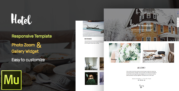 Hotel - Adobe Muse CC Responsive Template + Gallery Widget - Corporate Muse Templates