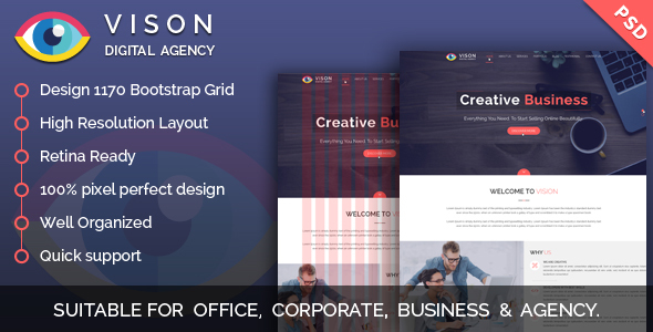 Vision Digital Agency - ThemeForest 19378600