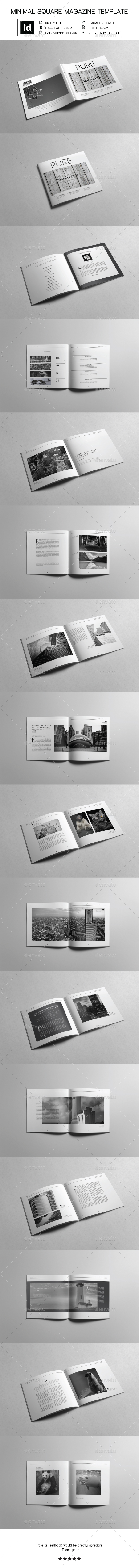 Minimal Square Magazine Template II - Magazines Print Templates