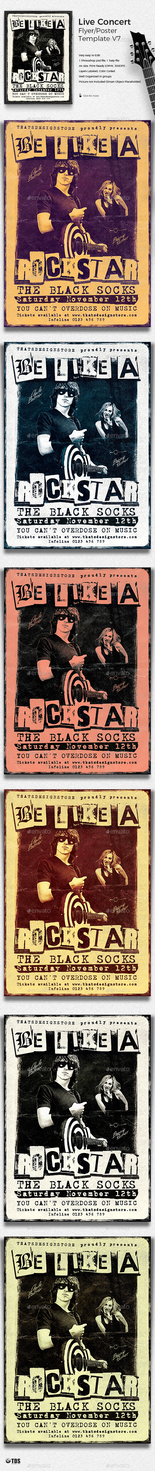 Live Concert Flyer Template V7 - Concerts Events