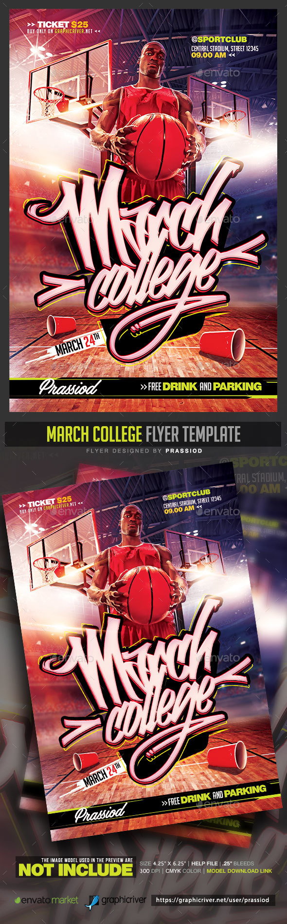 March College Flyer Template - Sports Events