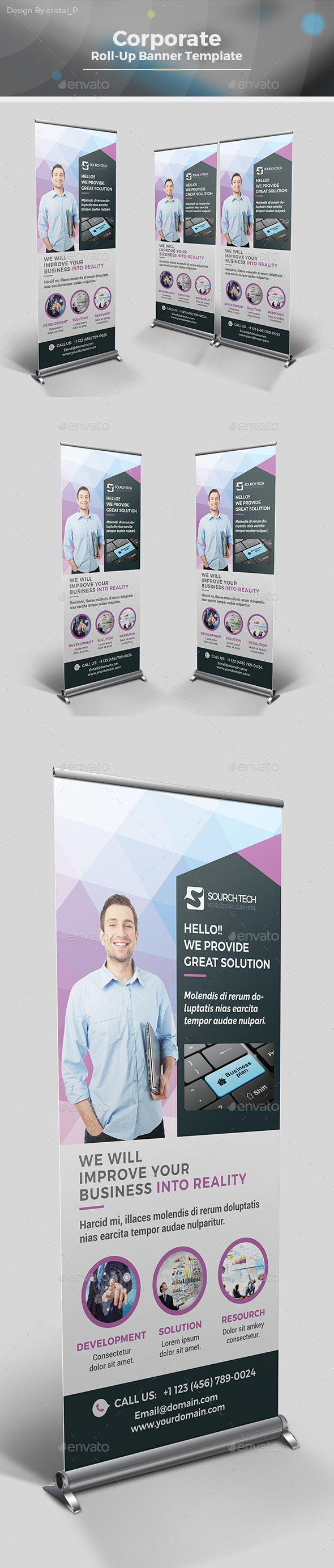 Corporate Roll-up Banner - Signage Print Templates