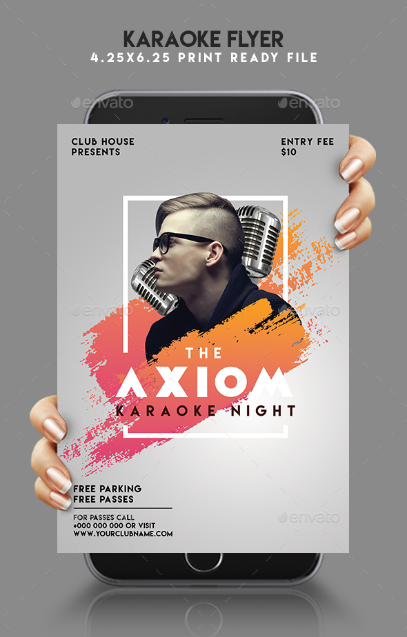 Karaoke Night Flyer - Clubs & Parties Events