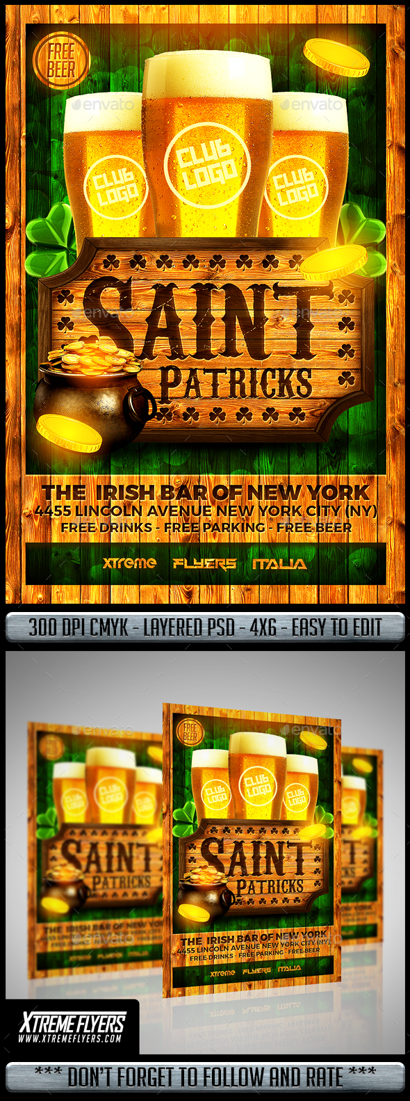 St Patricks Flyer - Clubs & Parties Events