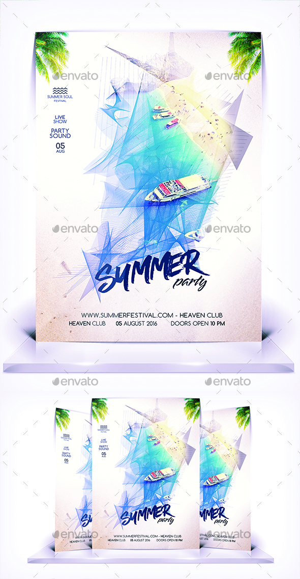 Summer Party Flyer Vol 3 - Flyers Print Templates