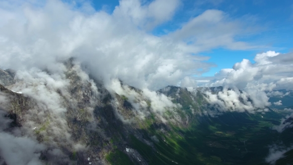 Aerial Footage Beautiful Nature Norway. alt
