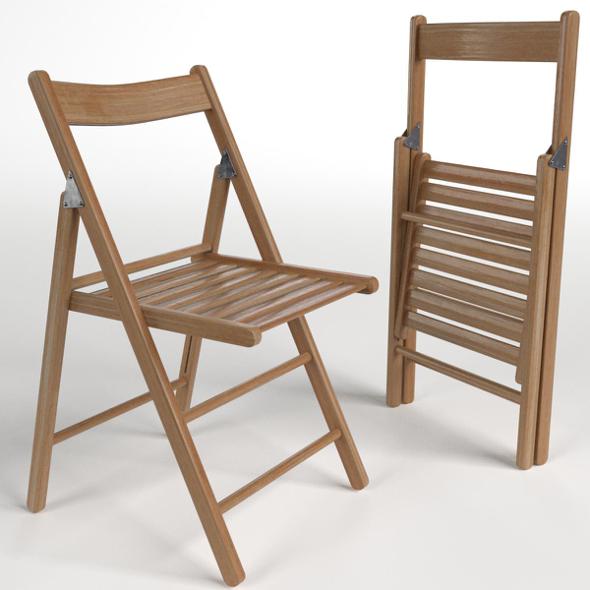 Wooden Folding Chairs - 3DOcean Item for Sale
