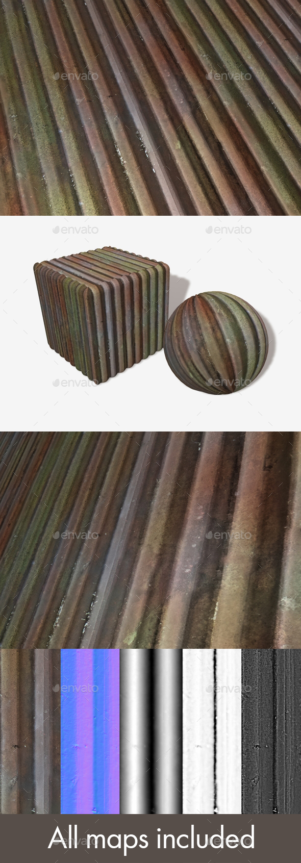 Old Corrugated Sheet - 3Docean 19449400