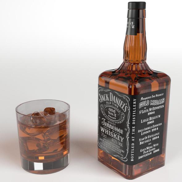 Jack Daniel's whiskey on the rocks - 3DOcean Item for Sale