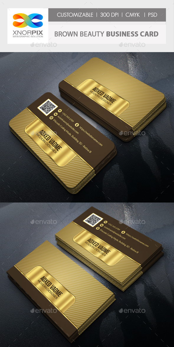 Brown-Beauty Business Card
