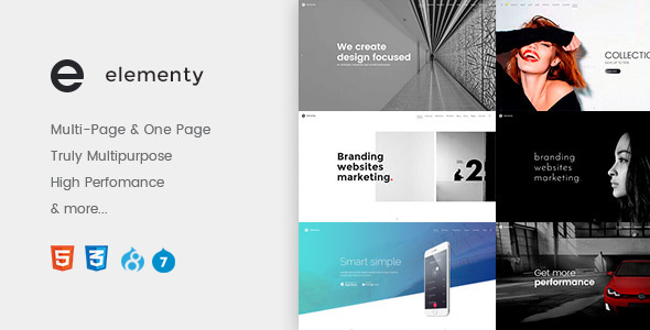 Elementy - Multipurpose One & Multi Page Drupal 7 - 8 Theme - Corporate Drupal
