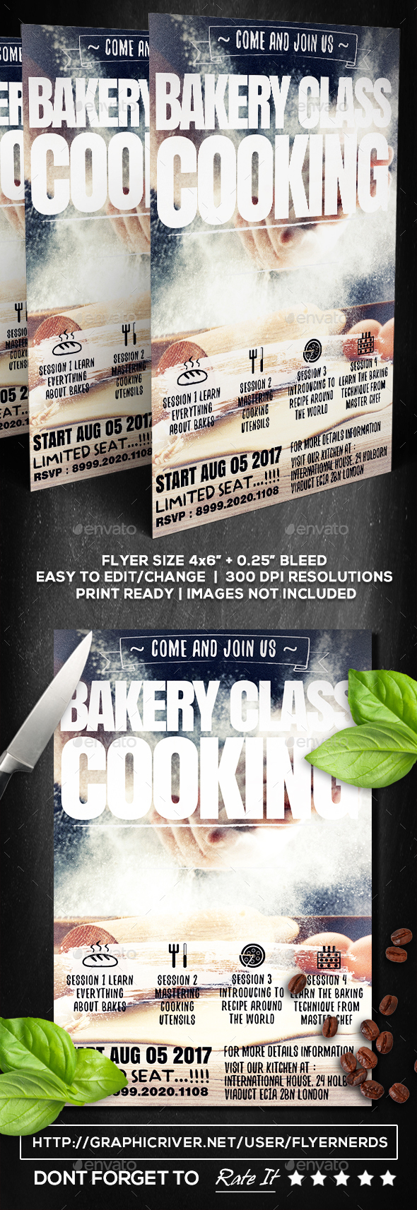 Bakery Class Flyer - Restaurant Flyers
