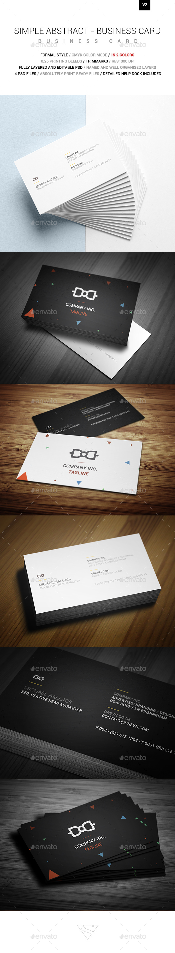 Simple Absract Business Card - Creative Business Cards