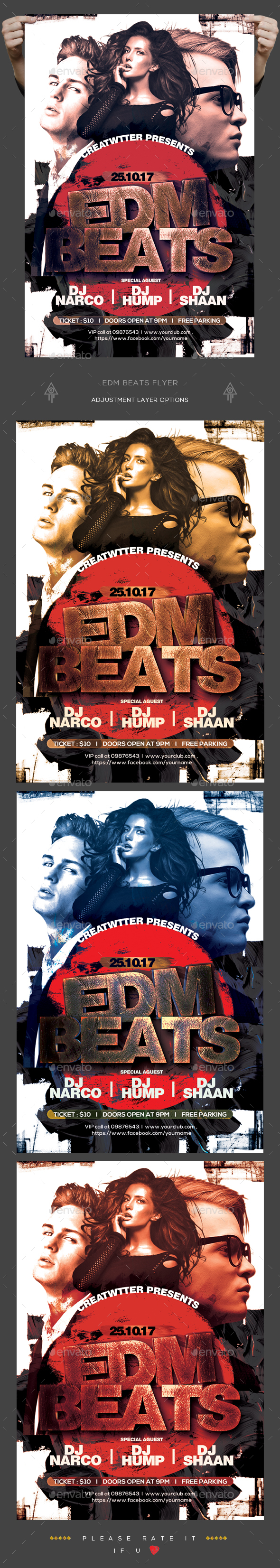 EDM Beats Flyer - Clubs & Parties Events