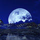 Big Moon Over Ice Lake Big Moon Over Ice Lake - VideoHive Item for Sale