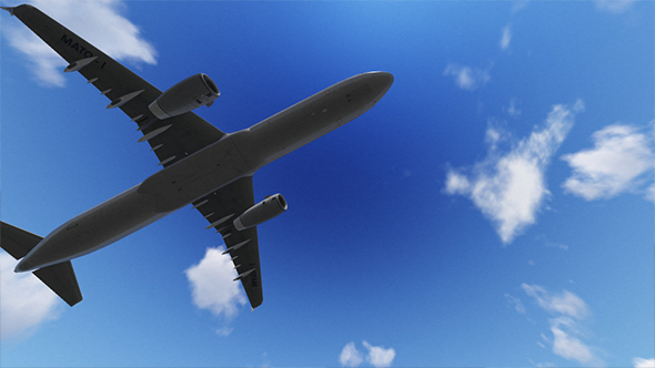 Airplane Flies Overhead