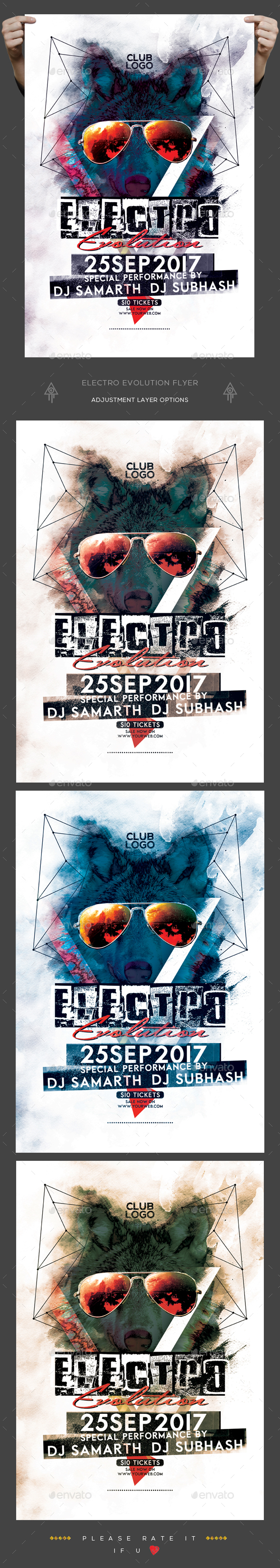 Electro Evolution Flyer - Clubs & Parties Events