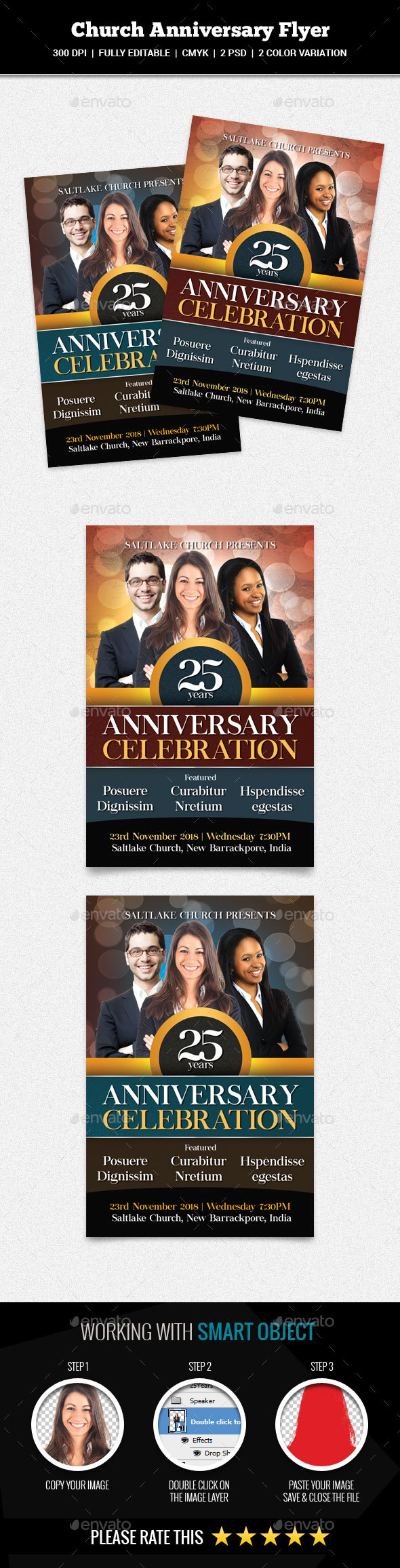 Church Anniversary Flyer - Church Flyers