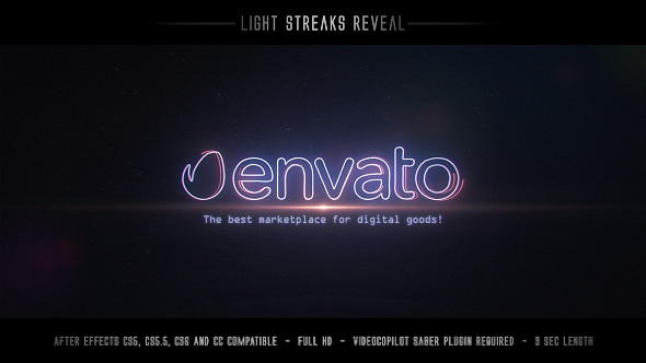 Light Streaks Reveal - VideoHive 19453526