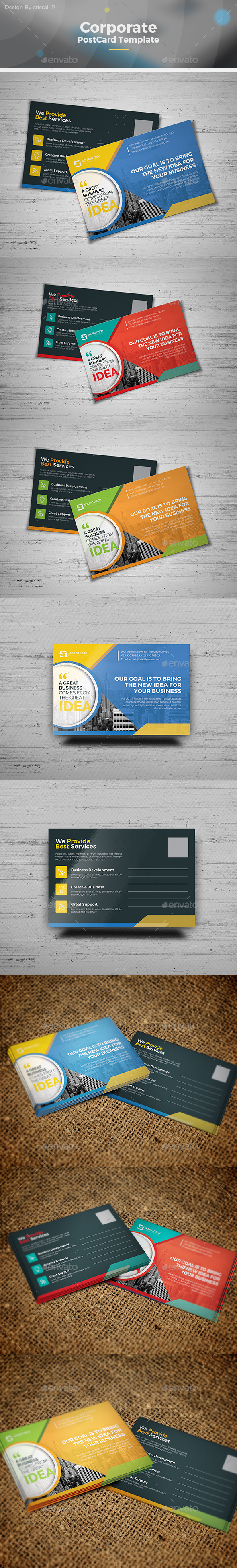 Postcard Template - Cards & Invites Print Templates