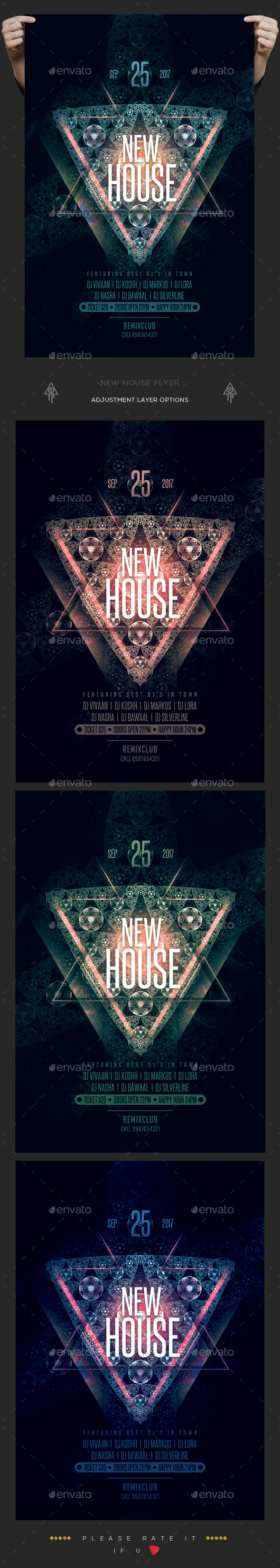 New House Flyer - Clubs & Parties Events