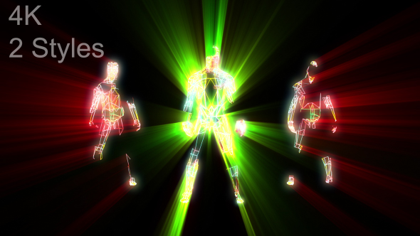 Dancing Guys Light Rays