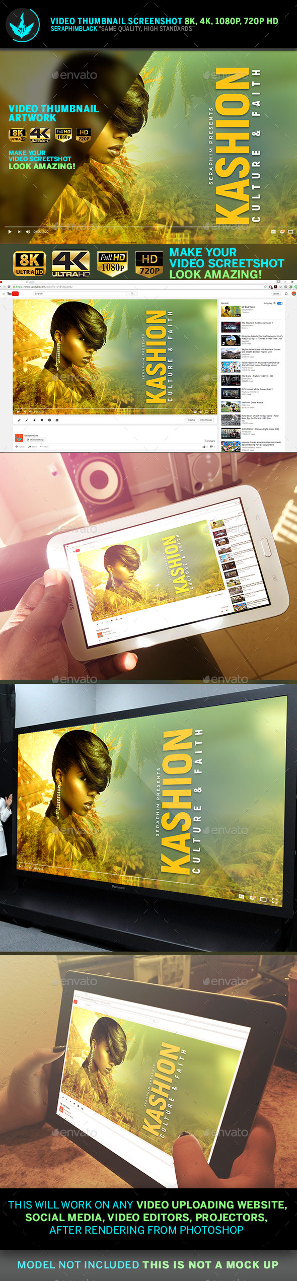 Tropical YouTube Video Thumbnail Screenshot Template - YouTube Social Media