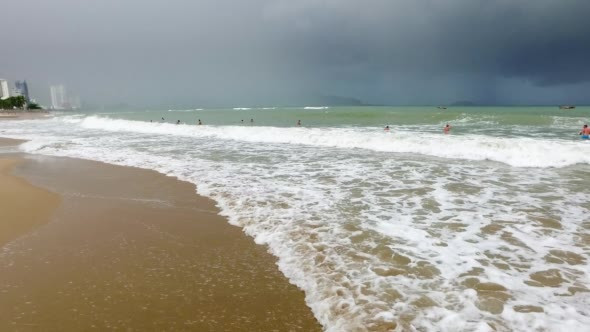 Storm on a Sandy Beach