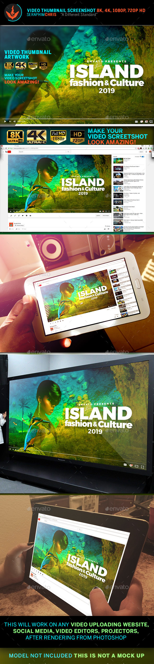 Caribbean YouTube Video Thumbnail Screenshot Template - YouTube Social Media