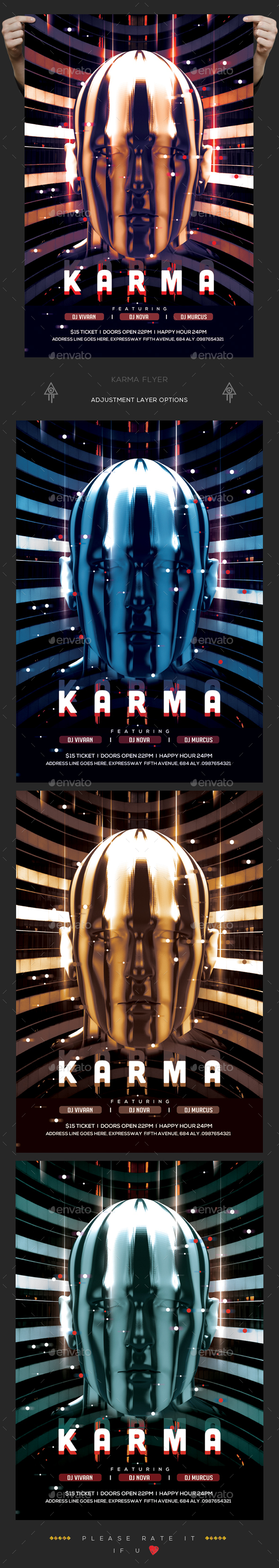 Karma Flyer - Clubs & Parties Events