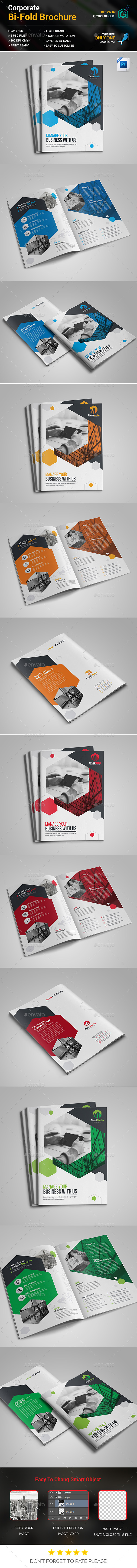 Bi-Fold Brochure Template - Corporate Brochures